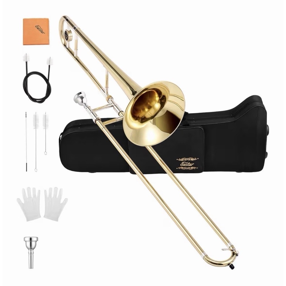 🎵 Eastar Tenor Slide Bb Trombone B Flat Brass Trumpet Set Student School Band